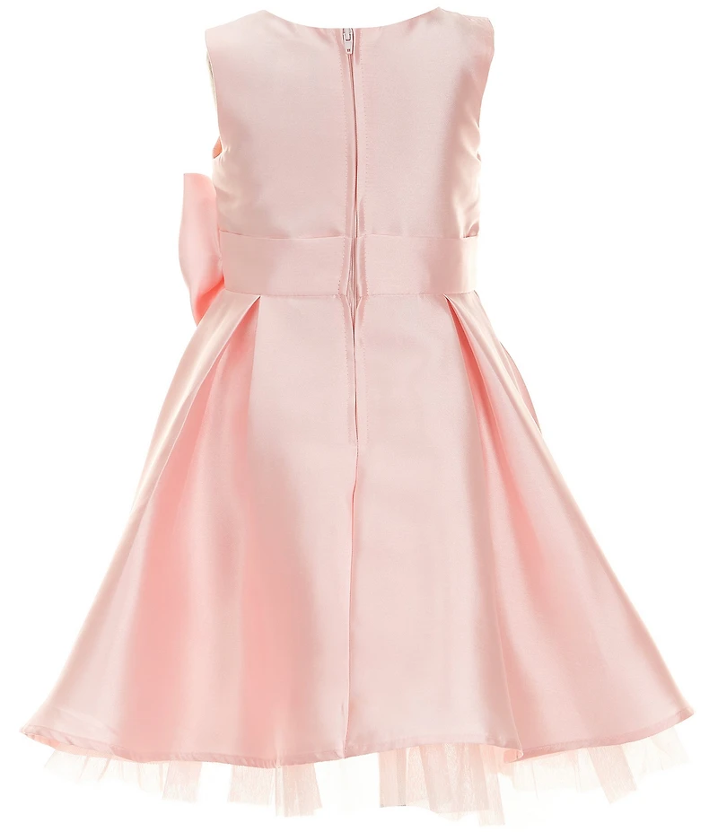 Rare Editions Little Girls Sleeveless Pleated Mikado Fit-And-Flare Dress