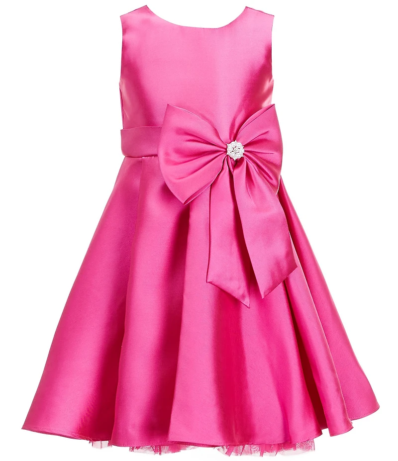Rare Editions Little Girls Sleeveless Pleated Mikado Fit-And-Flare Dress