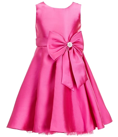 Rare Editions Little Girls Sleeveless Pleated Mikado Fit-And-Flare Dress