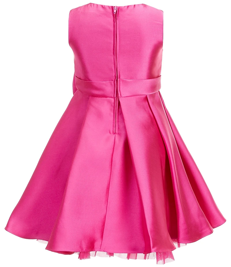 Rare Editions Little Girls Sleeveless Pleated Mikado Fit-And-Flare Dress