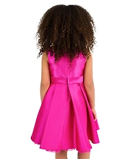 Rare Editions Little Girls Sleeveless Pleated Mikado Fit-And-Flare Dress