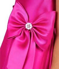 Rare Editions Little Girls Sleeveless Pleated Mikado Fit-And-Flare Dress