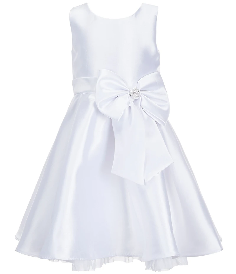 Rare Editions Little Girls Sleeveless Pleated Mikado Fit-And-Flare Dress