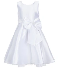 Rare Editions Little Girls Sleeveless Pleated Mikado Fit-And-Flare Dress