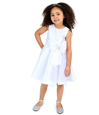 Rare Editions Little Girls Sleeveless Pleated Mikado Fit-And-Flare Dress