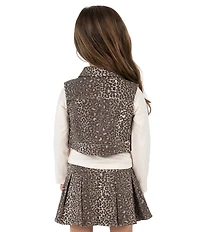 Rare Editions Little Girls Animal-Printed Vest & Matching Animal-Printed Skirt, Long-Sleeve T-Shirt, and Printed Vest Set