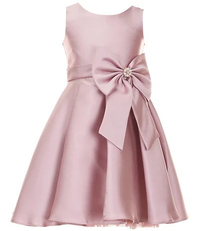 Rare Editions Little Girls Cap Sleeveless Mikado Bow Dress