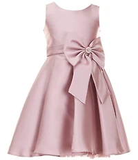 Rare Editions Little Girls Cap Sleeveless Mikado Bow Dress