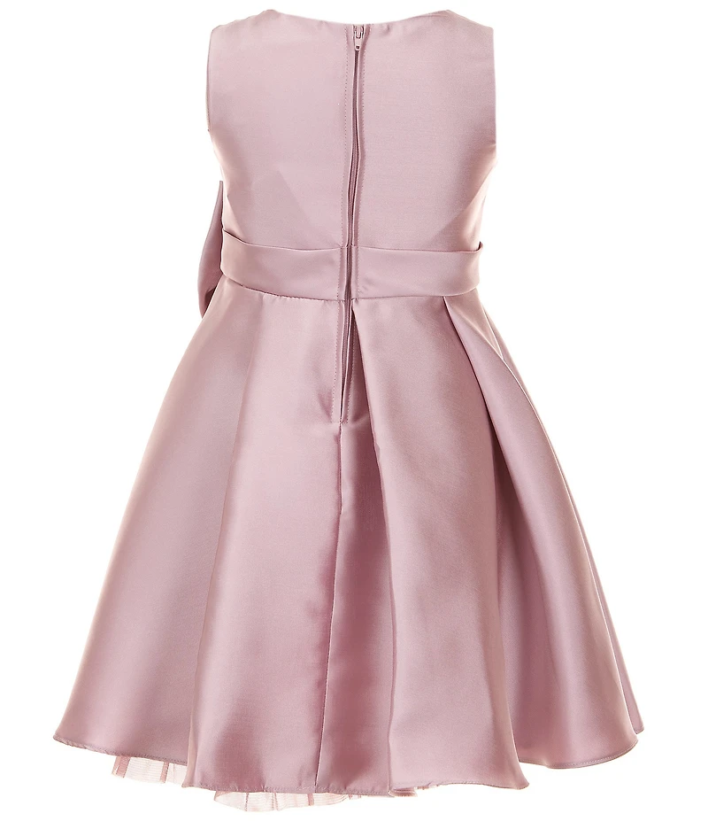 Rare Editions Little Girls Cap Sleeveless Mikado Bow Dress