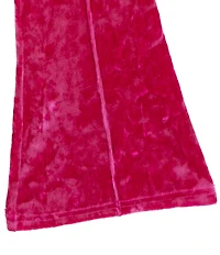 Rare Editions Little Girls Long-Sleeve Holiday Jingle Belle French Terry Sweatshirt & Printed Velvet Flared-Leg Pants Set