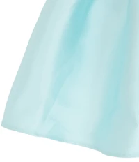 Rare Editions Little Girls Mikado Bow Shoulder Box Pleat Skirt Dress