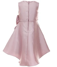 Rare Editions Little Girls Sleeveless Bow-Accented Mikado Dress