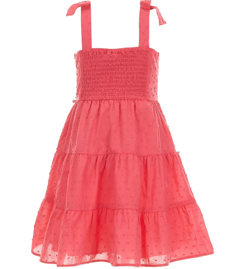 Rare Editions Little Girls Sleeveless Clip-Dot Novelty-Trimmed Dress