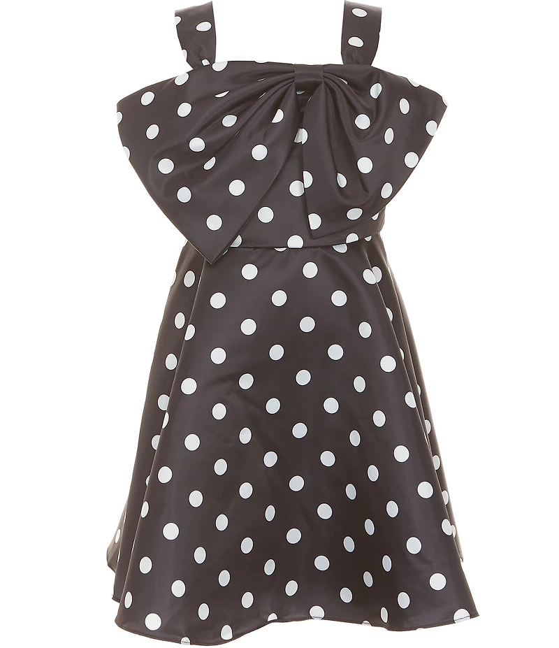 Rare Editions Little Girls Sleeveless Dotted Lame Glitter Accented Soutache Dress
