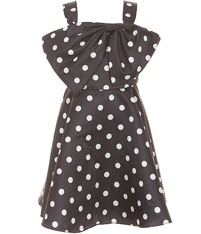 Rare Editions Little Girls Sleeveless Dotted Lame Glitter Accented Soutache Dress