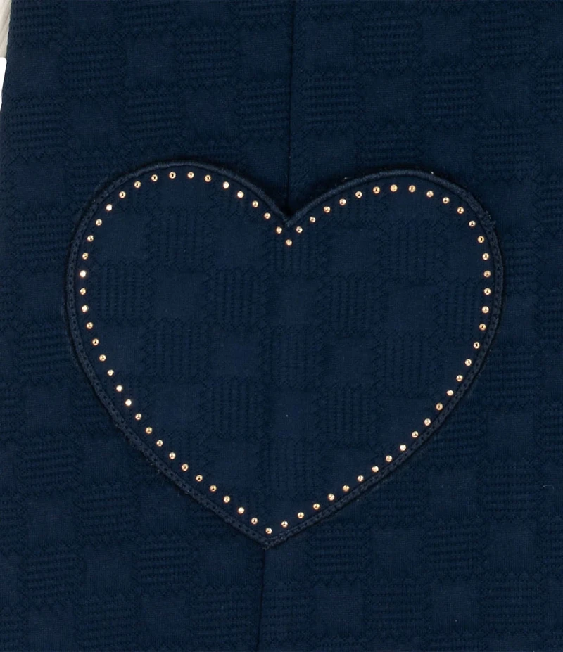 Rare Editions Little Girls Sleeveless Heart-Shaped-Pocket Double Knit Jumper & Long-Sleeve Heart-Printed Knit T-Shirt Set