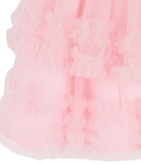 Rare Editions Little Girls Sleeveless Illusion-Yoke Sequin-Bodice Mesh-Skirted Fit-And-Flare Dress