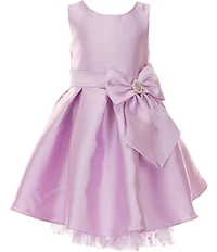 Rare Editions Little Girls Sleeveless Pleated Mikado Fit-And-Flare Dress