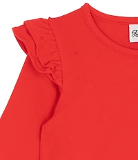 Rare Editions Little Girls Solid Knit Top & Houndstooth Skirt Set