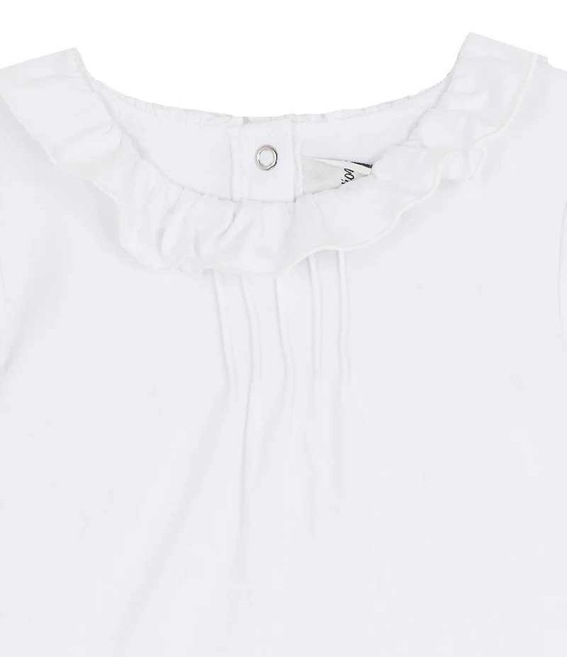 Rare Editions Little Girls Solid Knit Top & Tiered Mixed Plaid Skirt Set