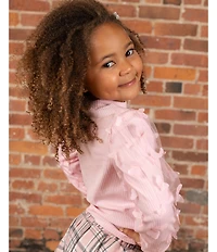 Rare Editions Little Girls Solid Top & Plaid Skort Set