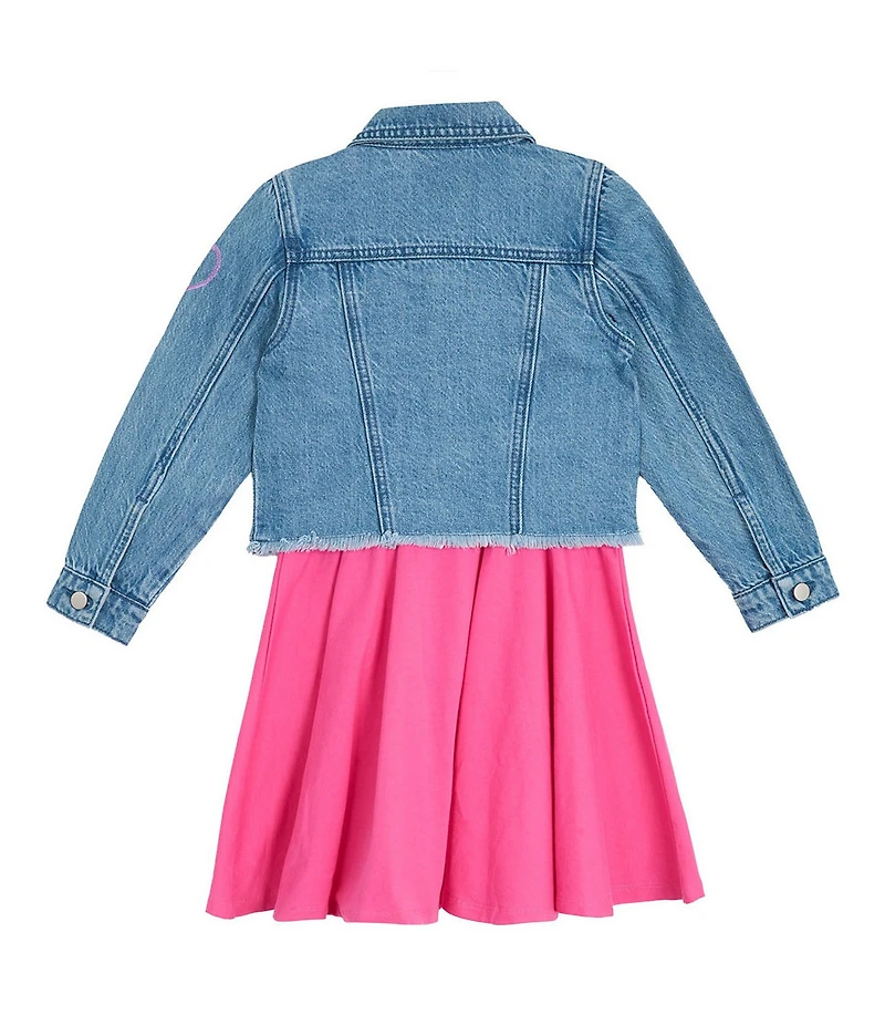 Rare Editions Little Girls Sparkle & Shine Denim Jacket & Dress Set