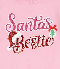 Rare Editions Little Girls True Santa Bestie Applique Sweater Tutu 2-Piece Set