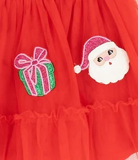 Rare Editions Little Girls True Santa Bestie Applique Sweater Tutu 2-Piece Set