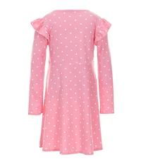 Rare Editions Little Girls Western Printed Yummy & Dot Print Dress Set