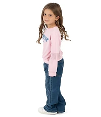 Rarity Little Girls Long-Sleeve Embroidered Fringe-Trimmed Sweatshirt & Jeans Set