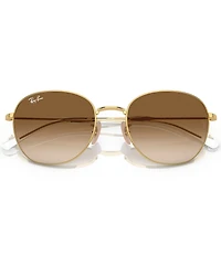 Ray-Ban Unisex Phantos 0RB3809 55mm Round Sunglasses
