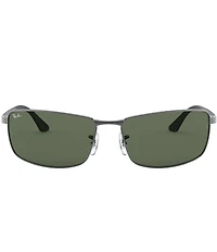 Ray-Ban Men's 0RB3498 61mm Rectangle Sunglasses