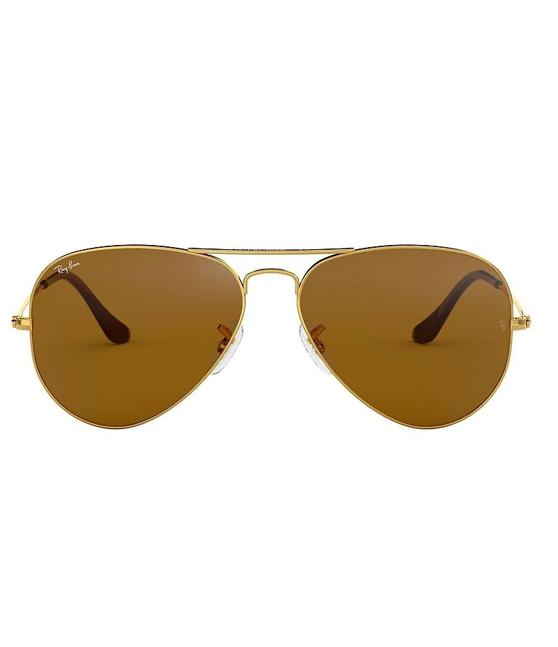 Ray-Ban Men's Classic 55mm Gold Frame Pilot Sunglasses