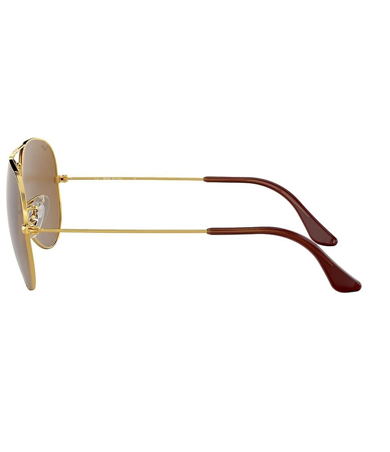 Ray-Ban Men's Classic 55mm Gold Frame Pilot Sunglasses