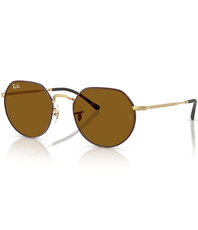 Ray-Ban Unisex Jack 55mm Havana Round Sunglasses