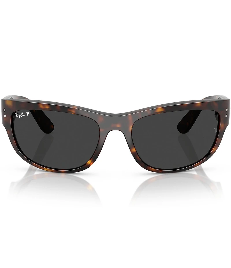 Ray-Ban Men's Mega Balorama 63mm Polarized Havana Pillow Sunglasses