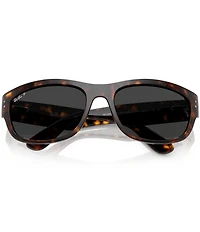 Ray-Ban Men's Mega Balorama 63mm Polarized Havana Pillow Sunglasses