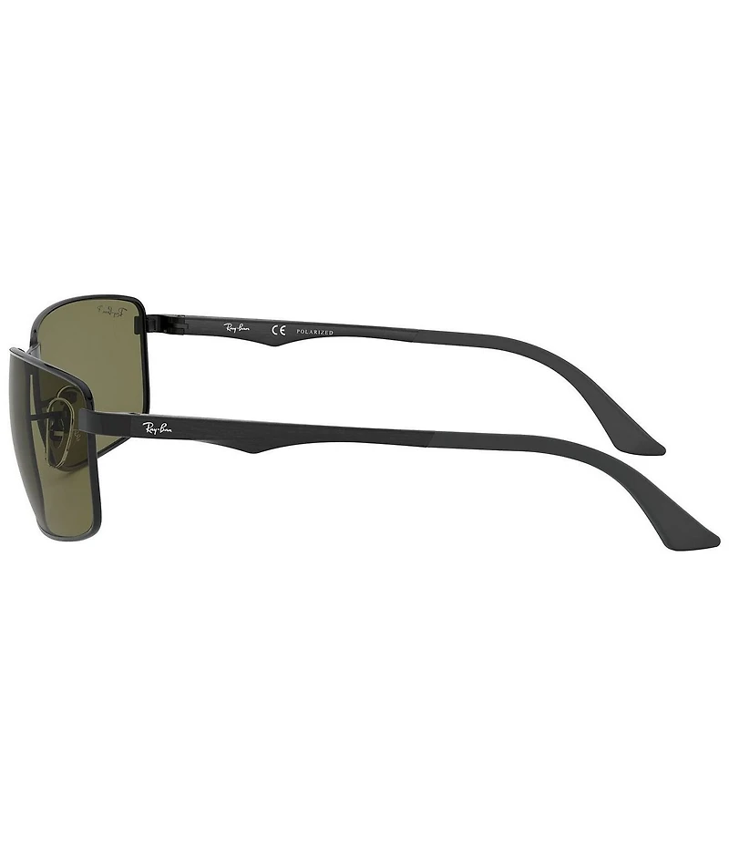 Ray-Ban Men's Polarized Metal Rectangle Sunglasses