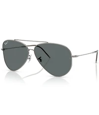 Ray-Ban Men's RB0101S 59mm Polarized Aviator Sunglasses
