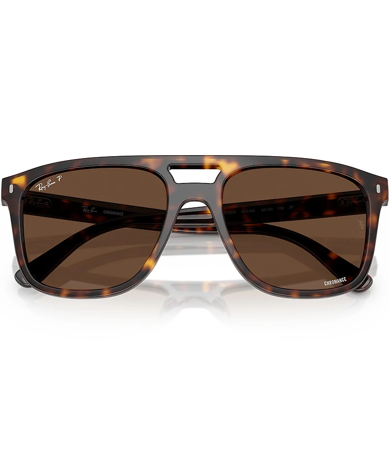 Ray-Ban Men's RB2213 58mm Havana Square Polarized Sunglasses