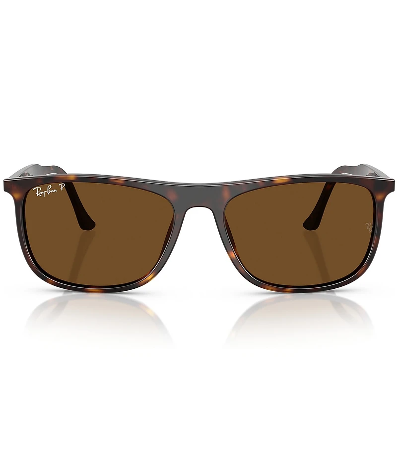 Ray-Ban Men's RB2216F 61mm Polarized Rectangular Sunglasses