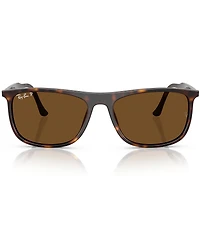 Ray-Ban Men's RB2216F 61mm Polarized Rectangular Sunglasses