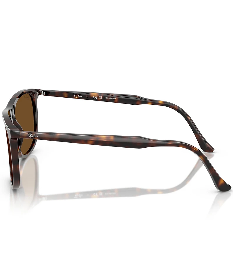 Ray-Ban Men's RB2216F 61mm Polarized Rectangular Sunglasses