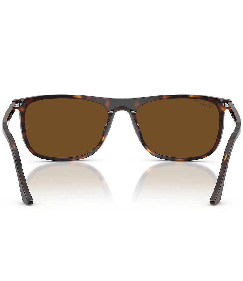 Ray-Ban Men's RB2216F 61mm Polarized Rectangular Sunglasses