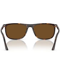 Ray-Ban Men's RB2216F 61mm Polarized Rectangular Sunglasses