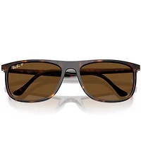 Ray-Ban Men's RB2216F 61mm Polarized Rectangular Sunglasses