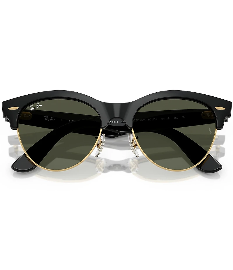 Ray-Ban Men's RB2341 Clubmaster Way 54mm Round Sunglasses