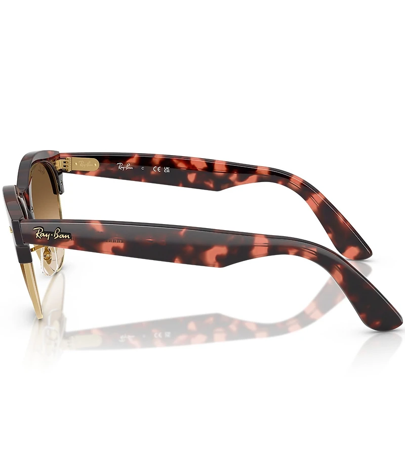 Ray-Ban Men's RB2341 Clubmaster Way Tortoise 54mm Round Sunglasses