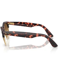 Ray-Ban Men's RB2341 Clubmaster Way Tortoise 54mm Round Sunglasses