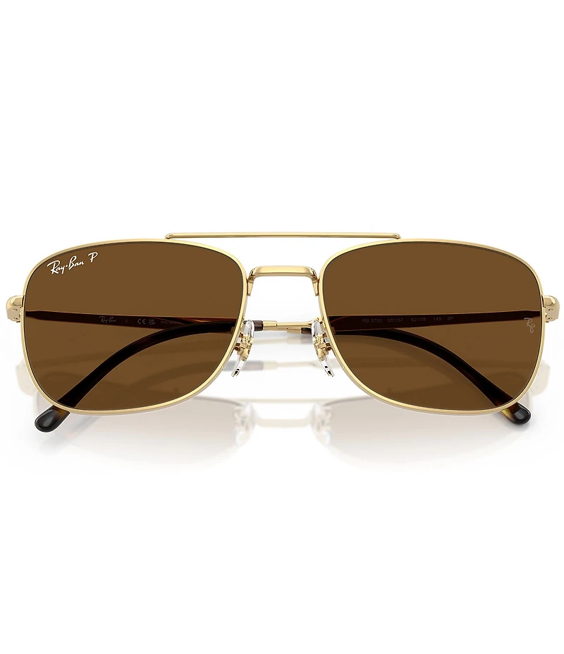 Ray-Ban Men's RB3755 62mm Polarized Aviator Sunglasses